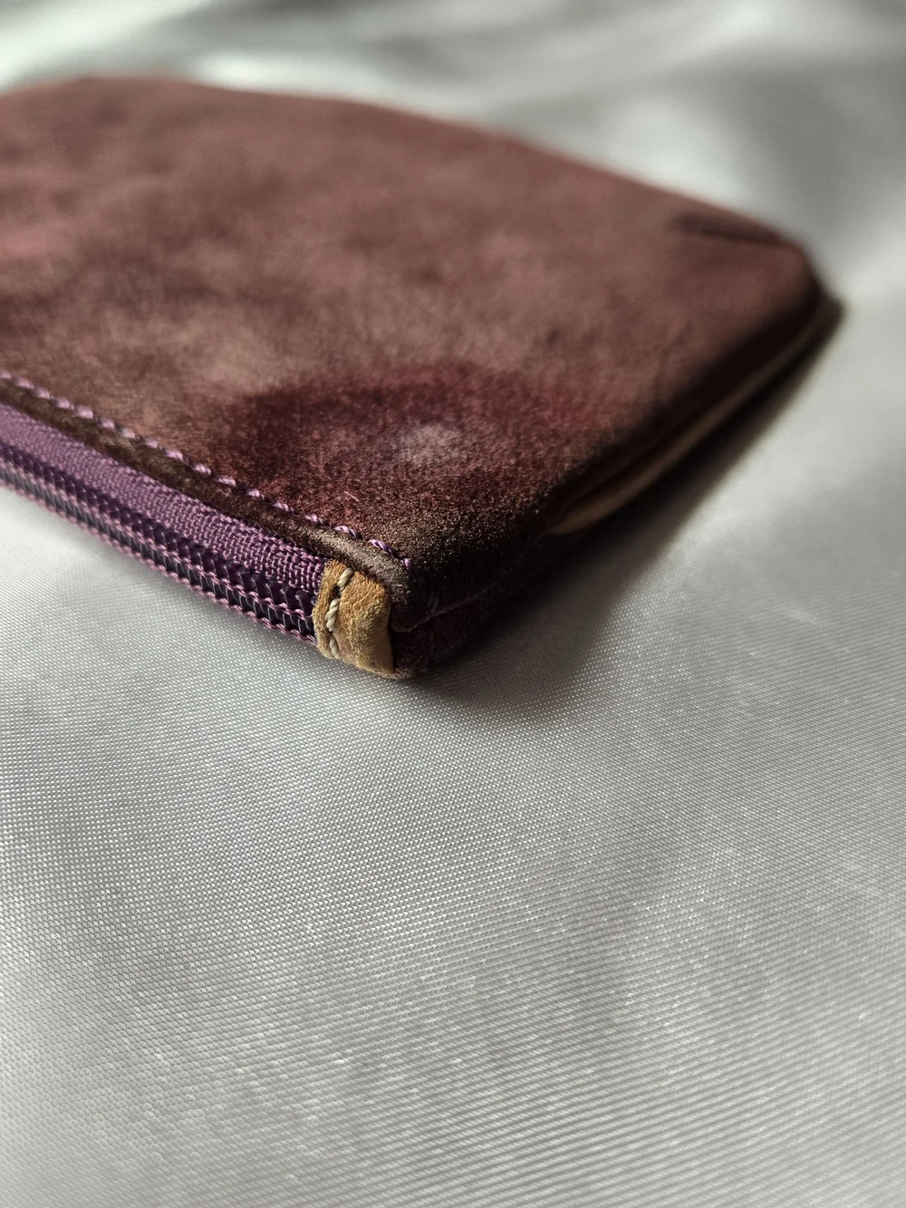 Coach Brown Suede Wristlet with Gold Hardware and Tan Strap - Picture 7 of 10